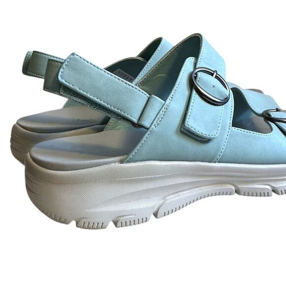 Skechers Easy Going SZ 11 Adjustable Vegan Sandals Certified Charm Aqua YogaFoam - Picture 13 of 13